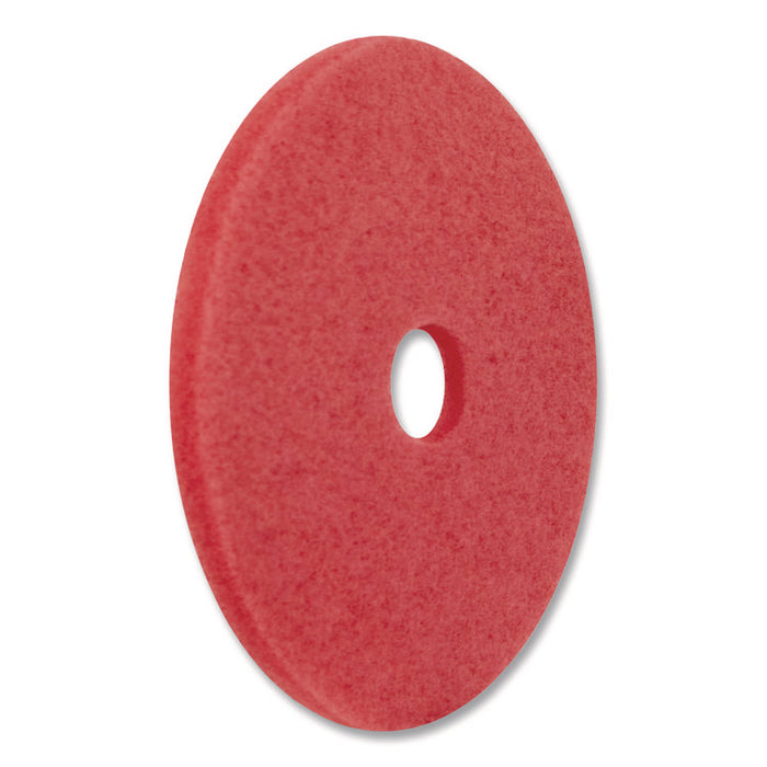 Buffing Pad, 15" Diameter, Red, 5/Carton