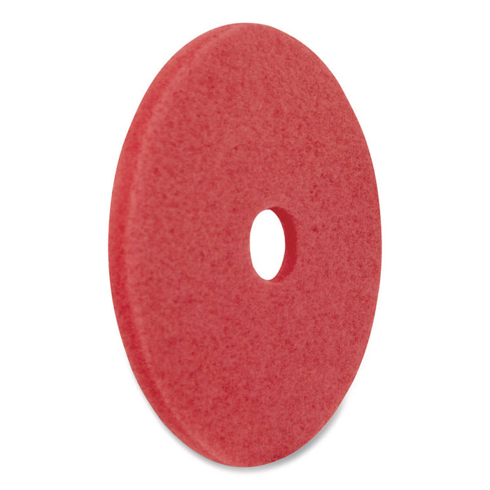 Buffing Pad, 16" Diameter, Red, 5/Carton