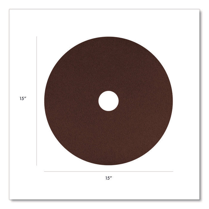 EcoPrep EPP Specialty Pad, 15" Diameter, Maroon, 10/Carton