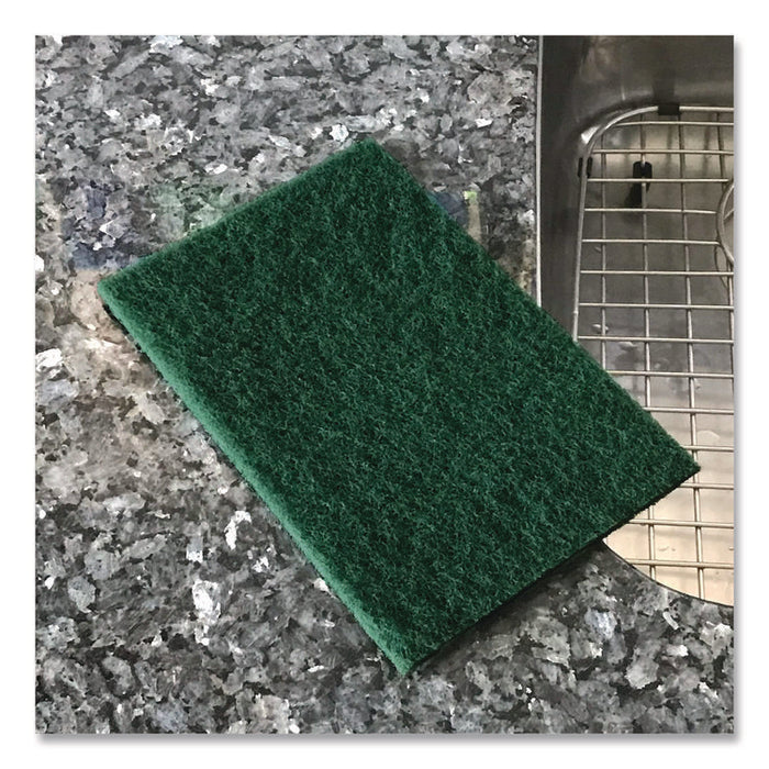 90-96 Medium Duty Hand Cleaning Pad, 6" x 9", Green, 20/Pack, 3 Packs/Carton