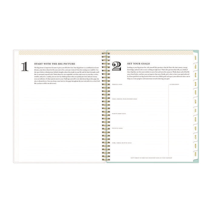 Day Designer Secret Garden Mint Frosted Weekly/Monthly Planner, Floral Artwork, 11 x 8.5, 12-Month (Jan to Dec): 2026