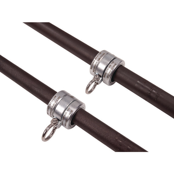 Squids 3791 Sleever/Connecting Bar Lock Collar with Tool Attachment Point, 7 lb Max Working Capacity, 0.87" Long, Silver