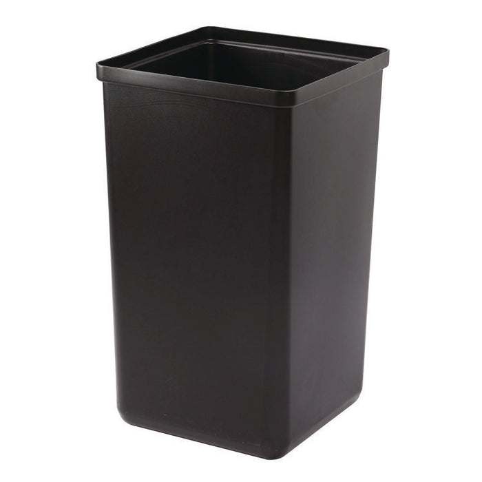 29 Gallon Trash/Recycling Cans, Steel, Green Mixed Recycling Can with Square Lid, Black Trash Can with Square Lid