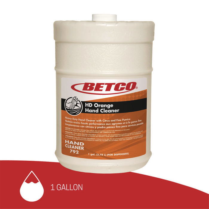 HD Orange Hand Cleaner, Orange, 1 gal Bottle, 4/Carton