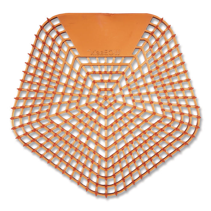 Anti-Splash Urinal Screen, Mango Mist Scent, Orange, 0.11 oz, 10/Box