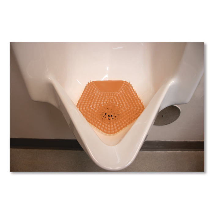 Anti-Splash Urinal Screen, Mango Mist Scent, Orange, 0.11 oz, 10/Box