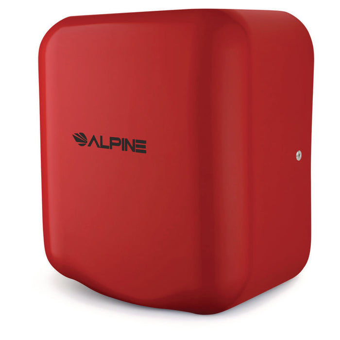 Hemlock Commercial Automatic 120V Hand Dryer, 6.68 x 11.41 x 12.31, Red