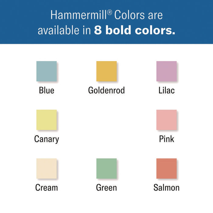 Colors Print Paper, 20 lb Bond Weight, 8.5 x 14, Canary, 500/Ream