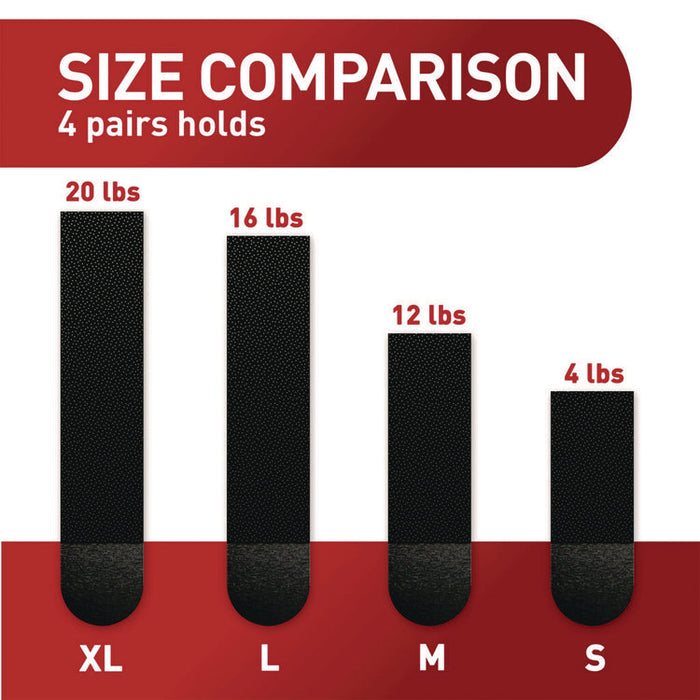 Damage-Free Hanging Picture Hanging Strip Pairs, Holds up to 3.75 lb, Large: 0.75" x 0.65", 20/Pack