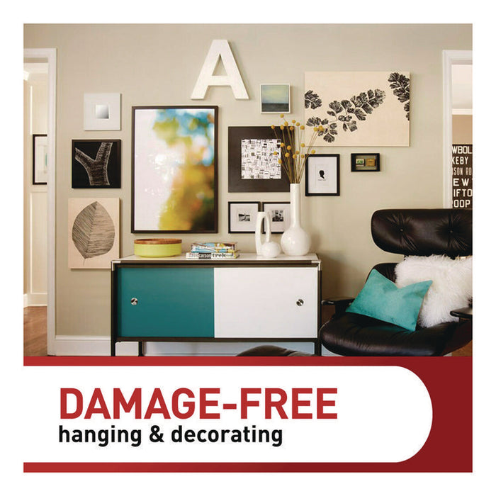 Damage-Free Hanging Picture Hanging Strip Pairs, Holds up to 3.75 lb, Large: 0.75" x 0.65", 20/Pack