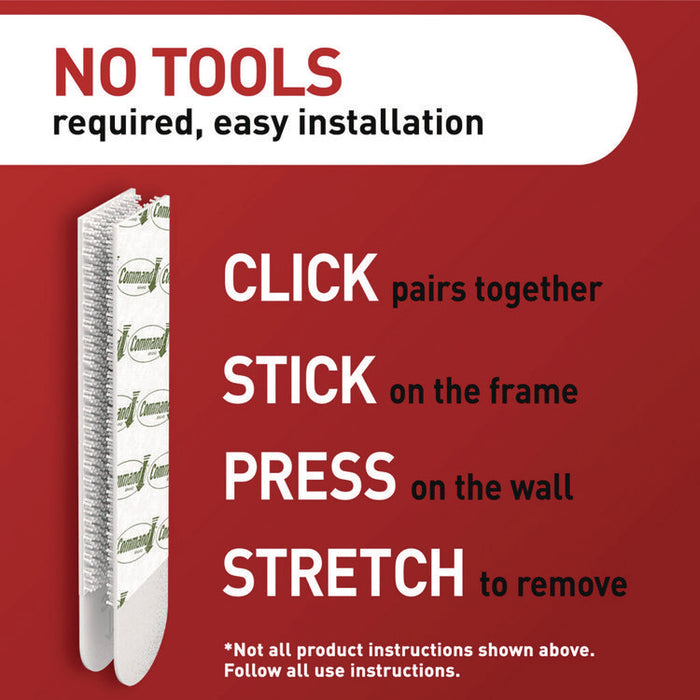 Damage-Free Hanging Picture Hanging Strip Pairs, Holds up to 5 lb, 16/Pack