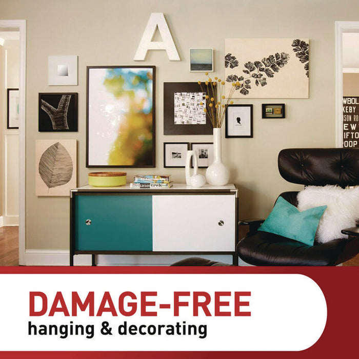 Damage-Free Hanging Picture Hanging Strip Pairs, Holds up to 5 lb, Black, 4/Pack