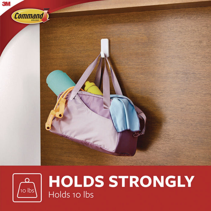 X-Large Utility Hooks, Plastic, White, Supports 10 lb, 2/Pack