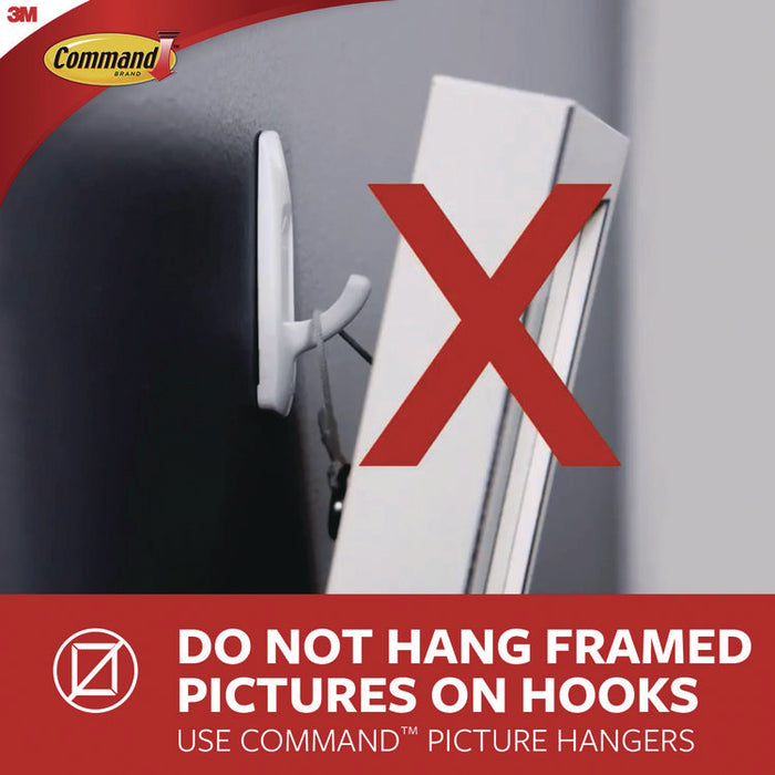 X-large Utility Hooks, Plastic, White, Supports 15 lb, 2/Pack