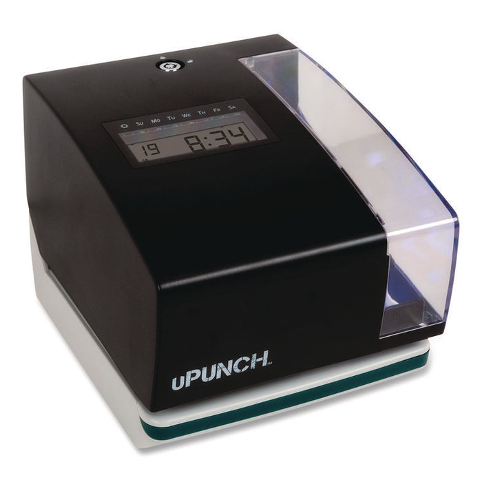 Digital Time Clock and Date Stamp Bundle, Digital Display, Black