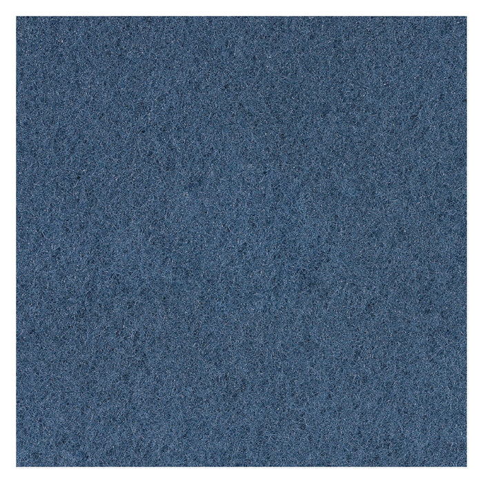 Scrubbing Floor Pads, 16" Diameter, Blue, 5/Carton