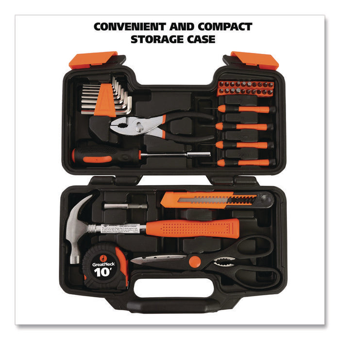 Homeowner's 39-Piece Tool Set, 12.38" x 3" x 7.25" Carry Case
