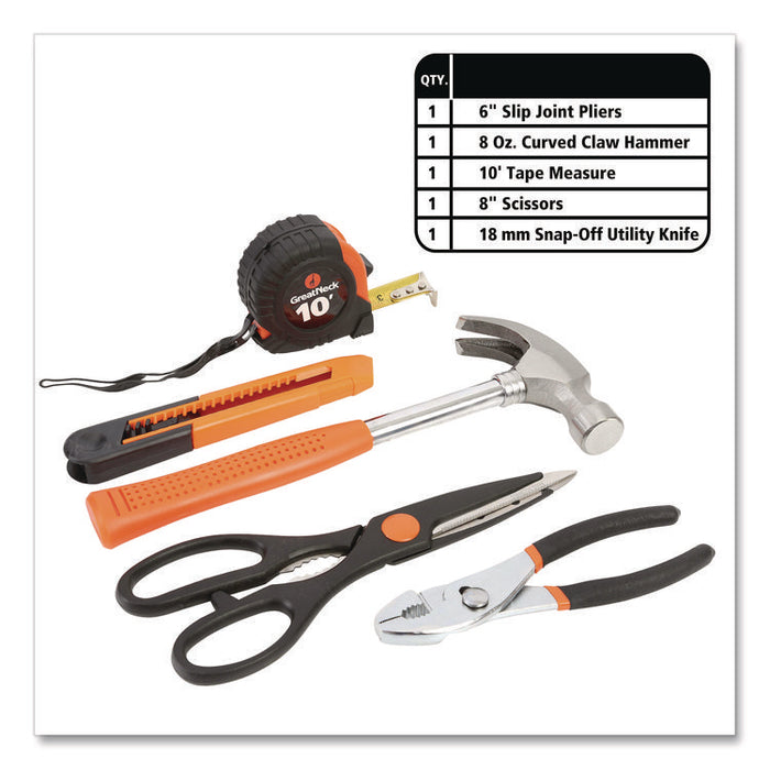 Homeowner's 39-Piece Tool Set, 12.38" x 3" x 7.25" Carry Case