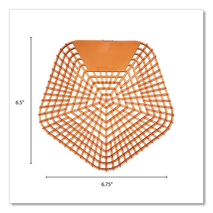 Anti-Splash Urinal Screen, Mango Mist Scent, Orange, 0.11 oz, 10/Box