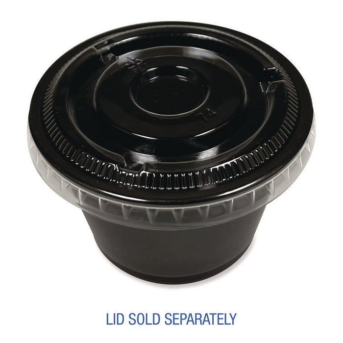 Souffle/Portion Cups, 3.25 oz, Plastic, Black, 2,500/Carton