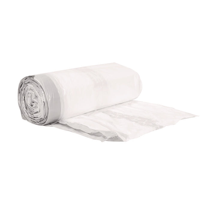 Drawstring Kitchen Bags/Liners, Drawstring, 13 gal, 24" x 28", White, 50 Bags/Roll, 2 Rolls/Carton