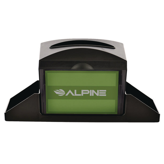Interfold Table Top Dispenser Napkin Holder with Caddy, 6 x 14.17 x 6.5, Black