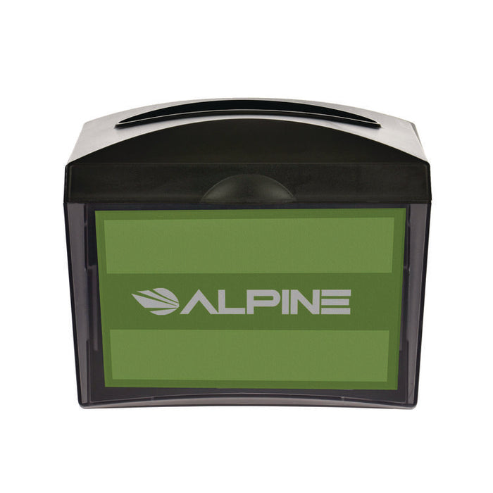 Interfold Table Top Dispenser Napkin Holder with Caddy, 6 x 14.17 x 6.5, Black