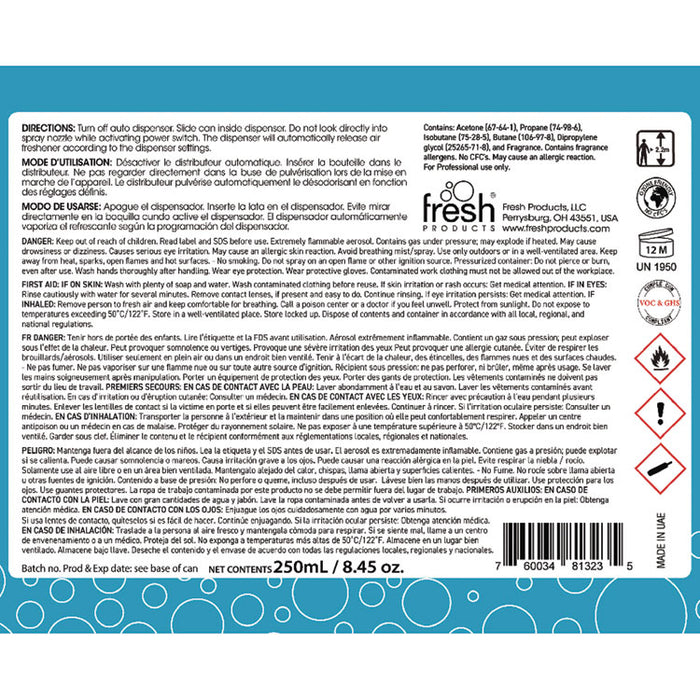 Fusion Metered Aerosols, Cotton Blossom, 8.45 oz Aerosol Spray, 12/Carton