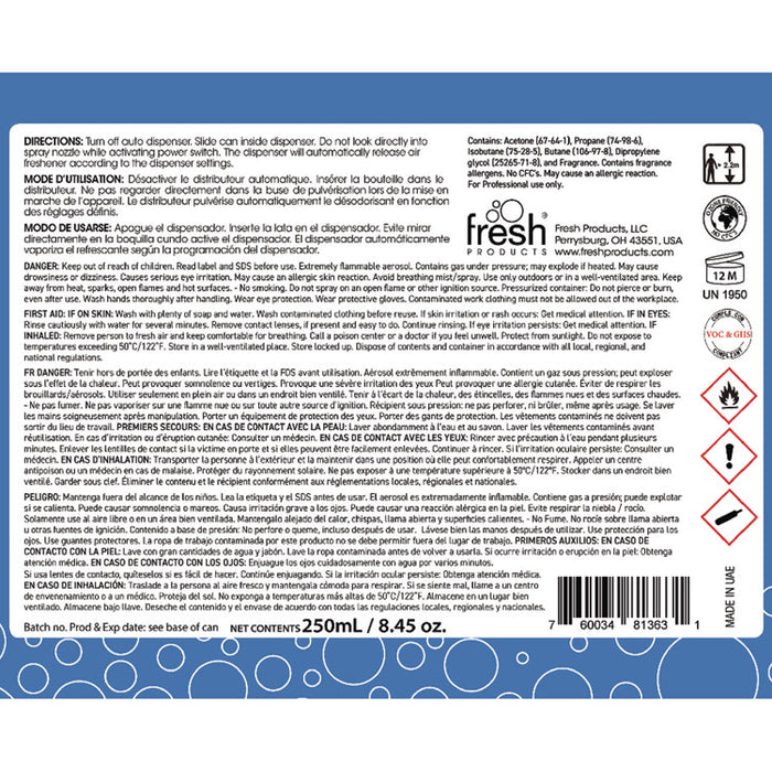 Fusion Metered Aerosols, Linen Fresh, 6.25 oz, 12/Carton