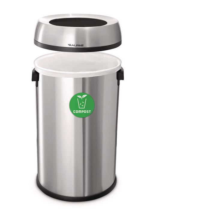 17 Gallon Stainless Steel Open Top Compost Station