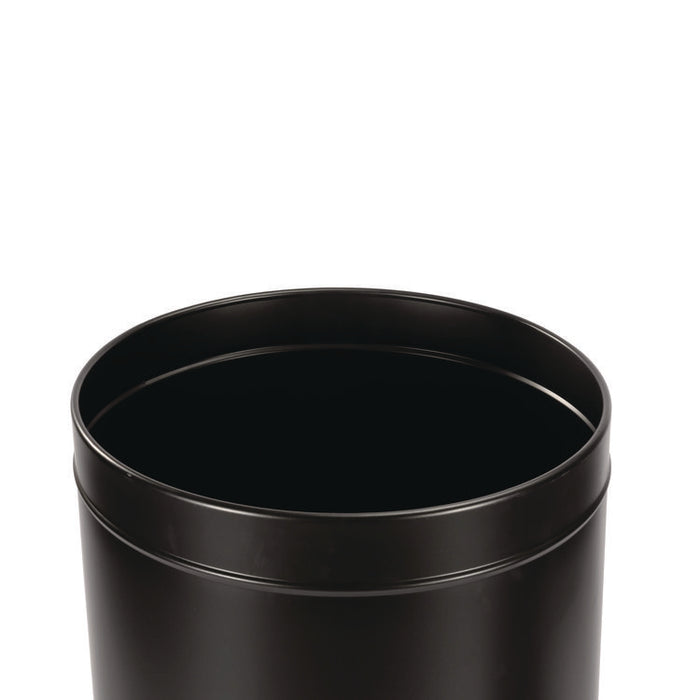 27 Gallon Stainless Steel Commercial Indoor Trash Can, Black