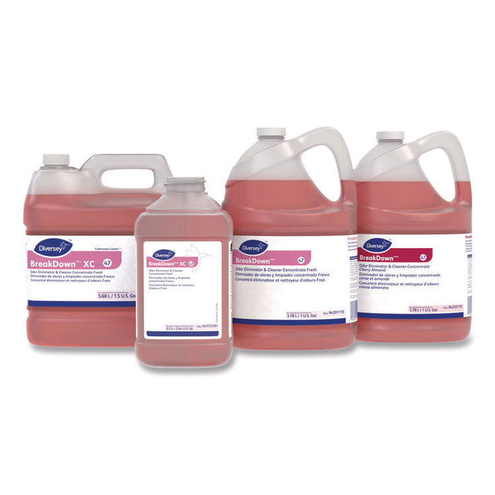 Breakdown Extra Concentrated Odor Eliminator, Fresh, 6 qt Bottle, 2/Carton