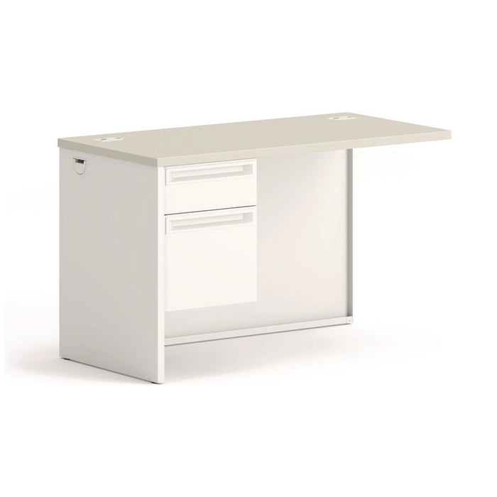 38000 Series Return Pedestal, Box/File, 26.38w x 50.38d x 31.38h, Left, Silver/Light Gray
