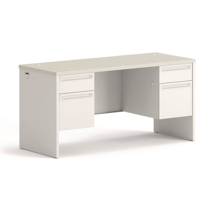38000 Series Kneespace Credenza, 60w x 24d x 29.5h, Silver Mesh/Light Gray