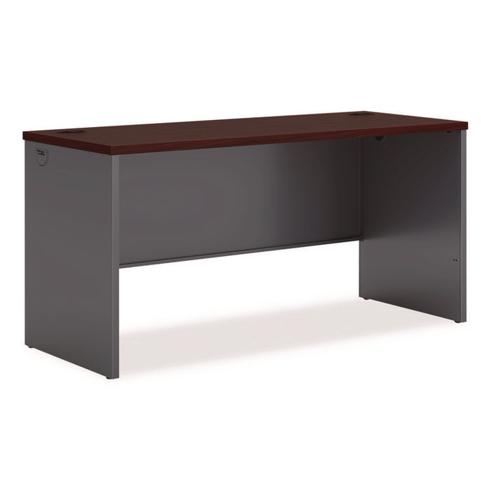 38000 Series Desk Shell, 60w x 24d x 29.5h, Mahogany/Charcoal