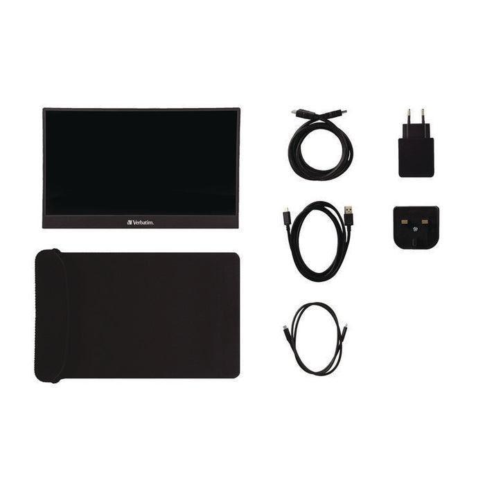 Portable Monitor, 14" Widescreen, IPS Panel, 1920 Pixels x 1080 Pixels, Plastic