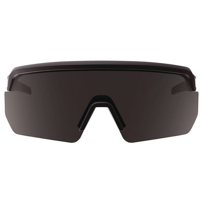 Skullerz AEGIR Anti-Scratch Enhanced Anti-Fog Safety Glasses, Matte Black Half Frame, Polarized Smoke Single Lens