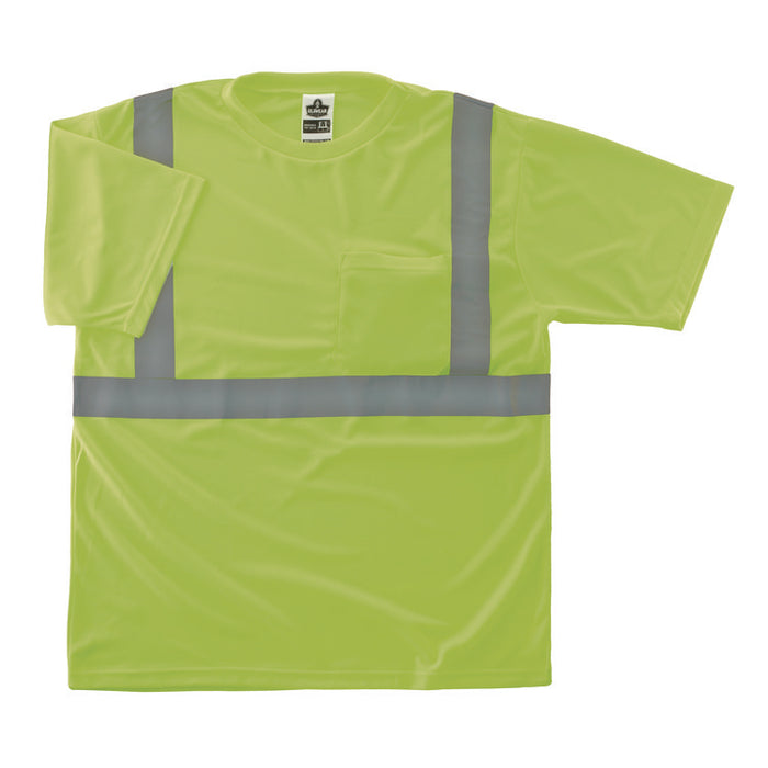 GloWear 8289-ECO Class 2 Recycled Hi-Vis T-Shirt, Large, Lime