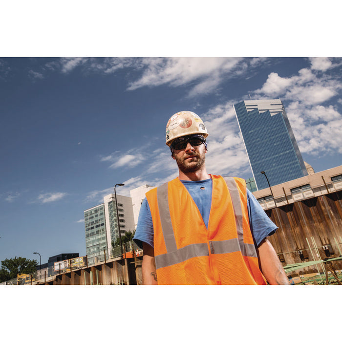 GloWear 8205HL-ECO Class 2 Recycled Hi-Vis Vest, Mesh, Polyester, 2X-Large/3X-Large, Orange