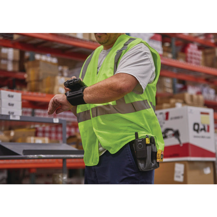 GloWear 8205HL-ECO Class 2 Recycled Hi-Vis Vest, Mesh, Polyester, 4X-Large/5X-Large, Lime