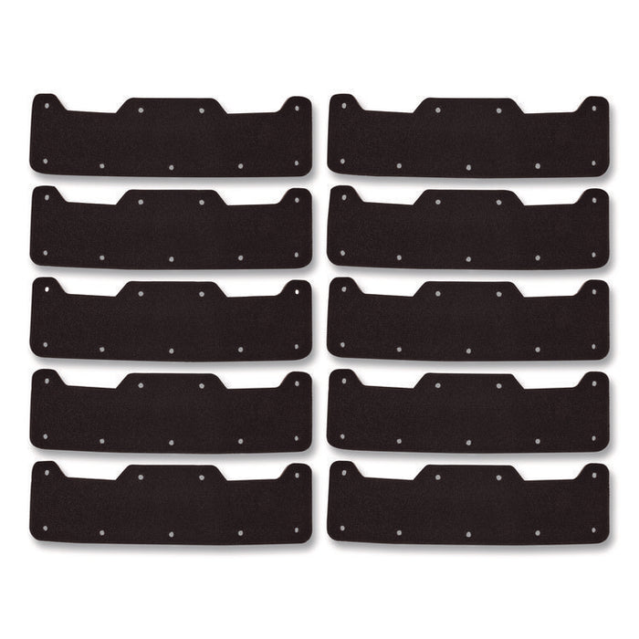Skullerz 8953 Hard Shell Bump Cap Sweatband Replacement, Black, 10/Pack