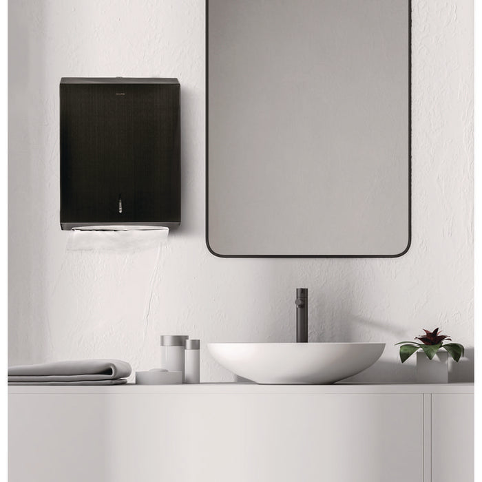 Vertical C-Fold/Multi-Fold Paper Towel Dispenser, 14.5 x 4 x 11.2, Antique Nickel