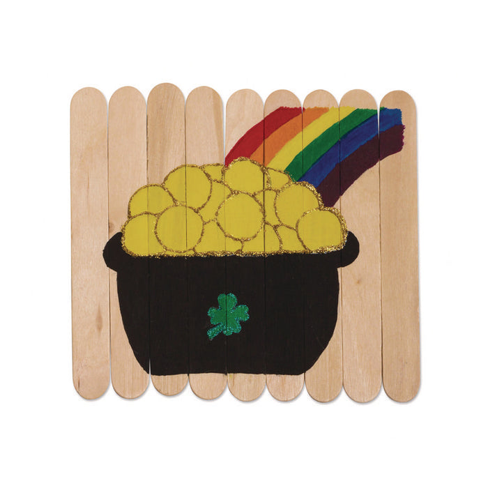 Natural Wood Craft Sticks, 6 x 0.75, 500/Box