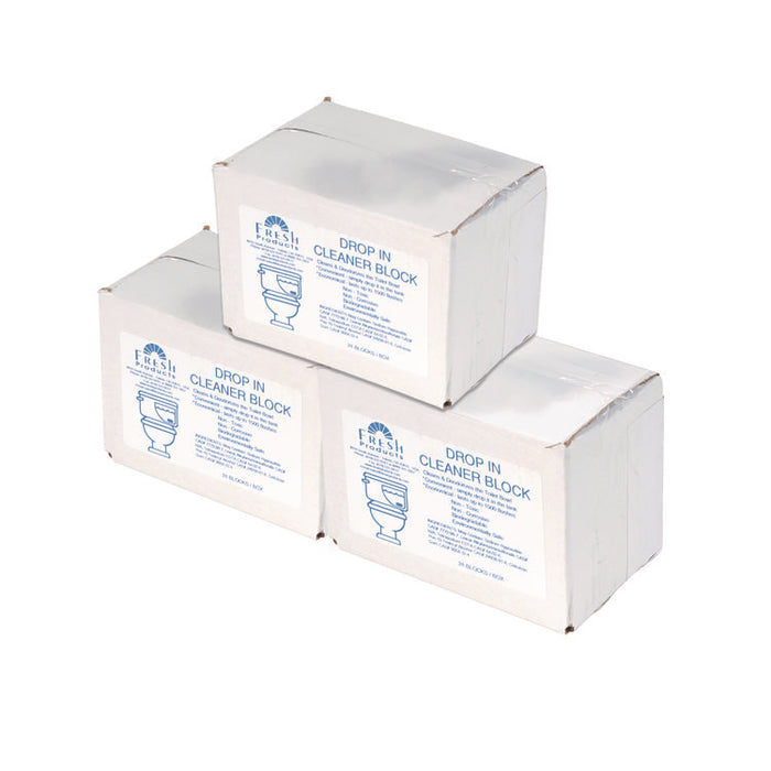 Drop-In Tank Non-Para Cleaner Block, Unscented, Blue, 24/Box, 3 Boxes/Carton