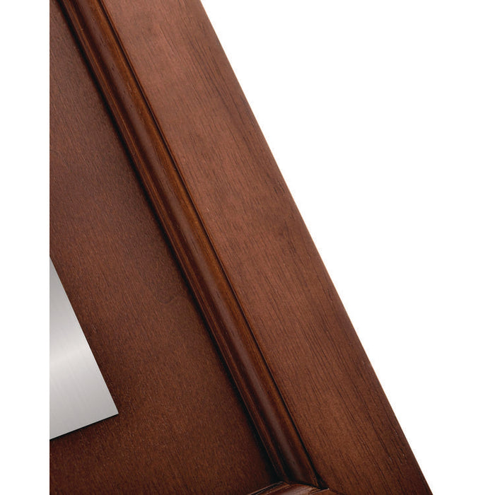 2-Sided Plated Wooden A-Frame Bilingual Wet Floor Sign, 15 x 2 x 24, Stainless Steel
