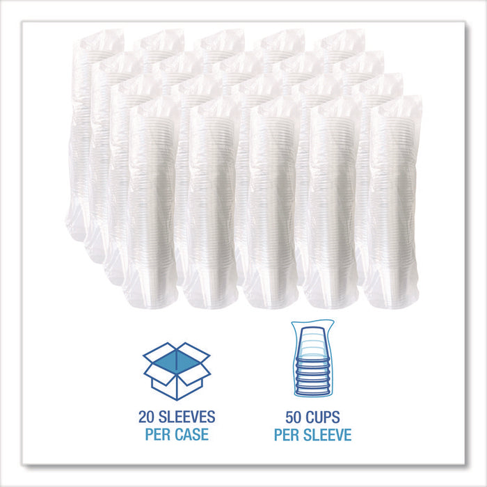 Clear Plastic PET Cups, 14 oz, 50/Bag, 20 Bags/Carton