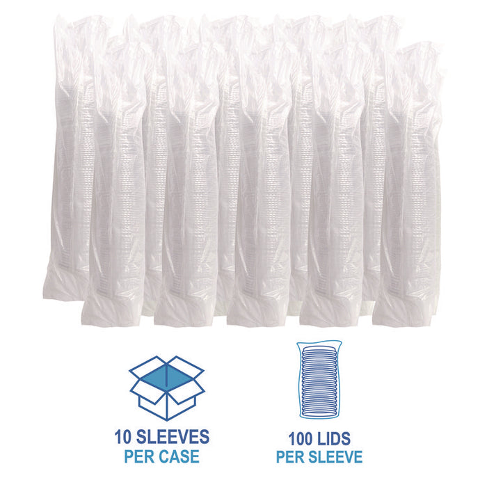 PET Cold Cup Straw-Slot Lids, Fits 9 oz to 10 oz Cold Cups, Plastic, Clear, 1,000/Carton