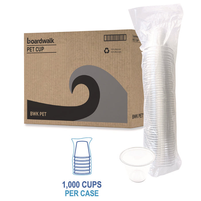 Clear Plastic PET Cups, Squat, 9 oz, 1,000/Carton