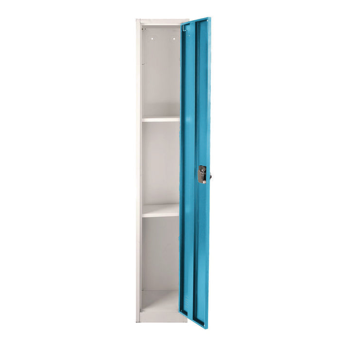 Steel Storage Locker, 1 Compartment, 12 x 12 x 72, Blue