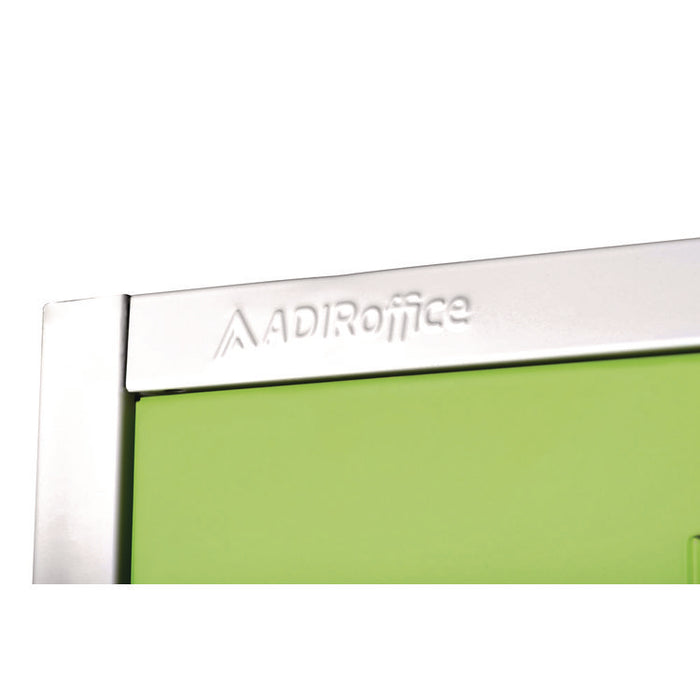 Steel Storage Locker, 2 Compartment, 12 x 12 x 72, Green